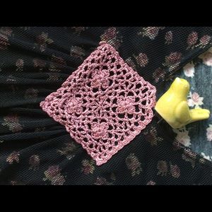 rectangle blanc Paris V neck net top SZ T2 Europe